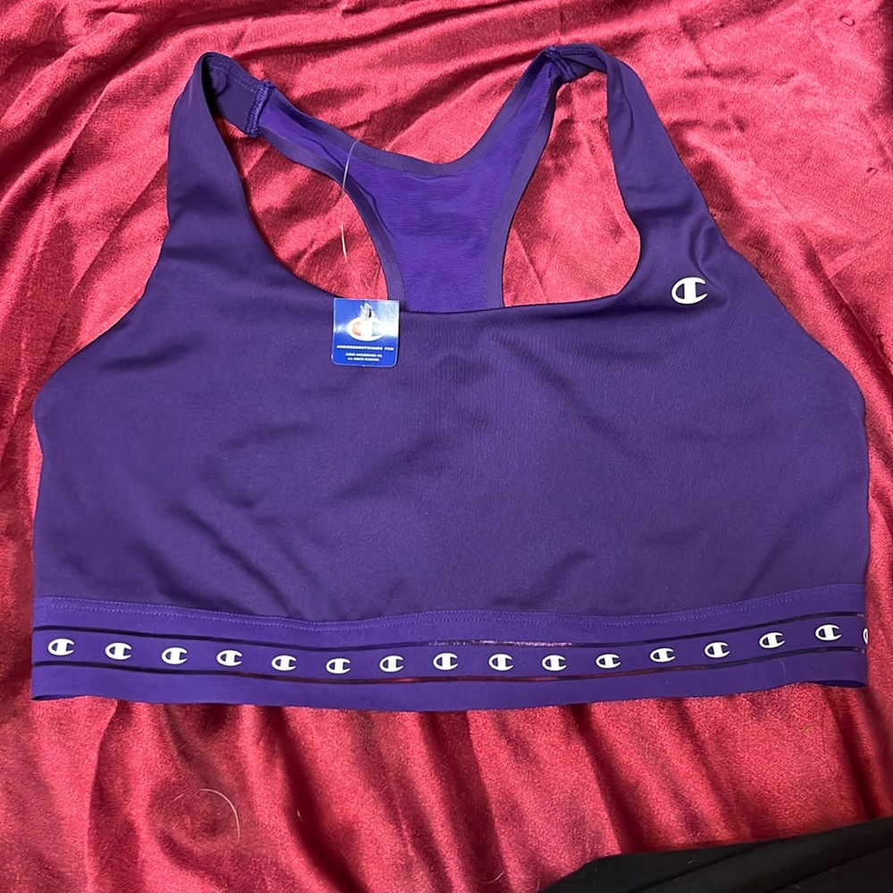 Champion Purple Sports Bra. Size Large.